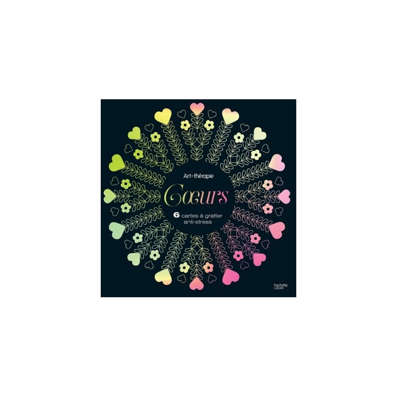 Coeurs Cartes à gratter Art-thérapie Coeurs Cartes à gratter Art-thérapie