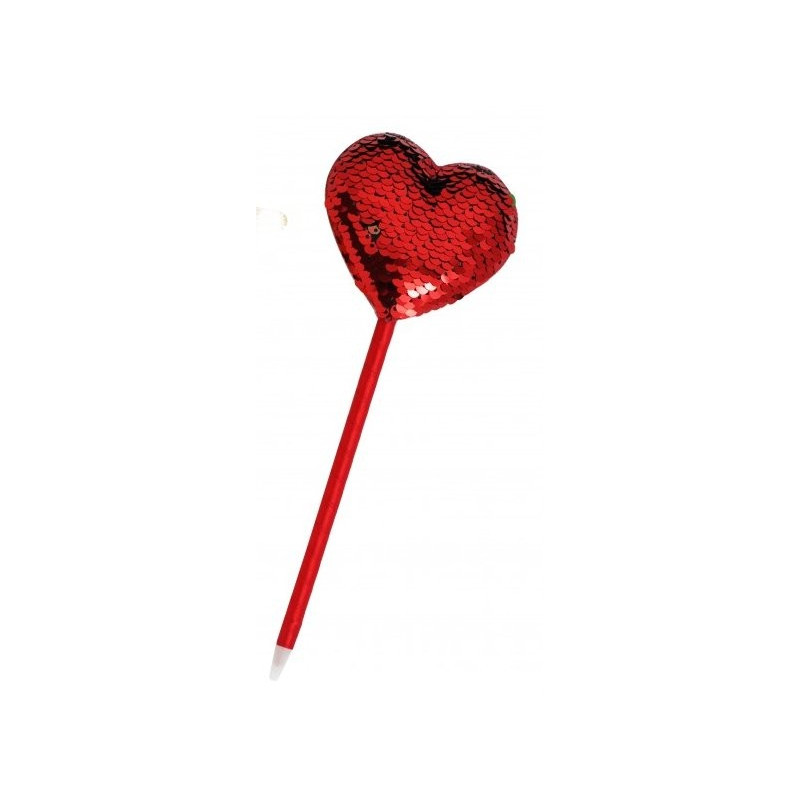 Stylo bille Sequins Magiques Coeur rouge Stylo bille Sequins Magiques Coeur rouge