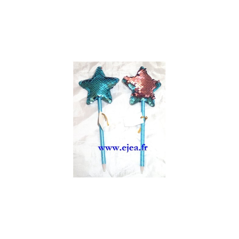 Stylo bille Sequins Magiques Etoile bleue Stylo bille Sequins Magiques Etoile bleue
