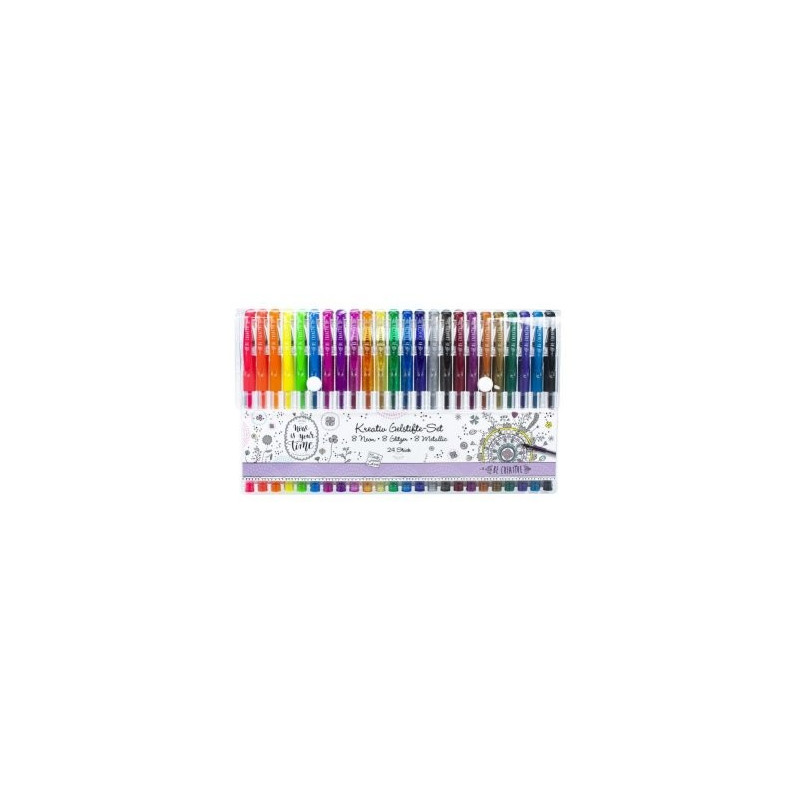 Set créatif de 24 stylos gel Set créatif de 24 stylos gel